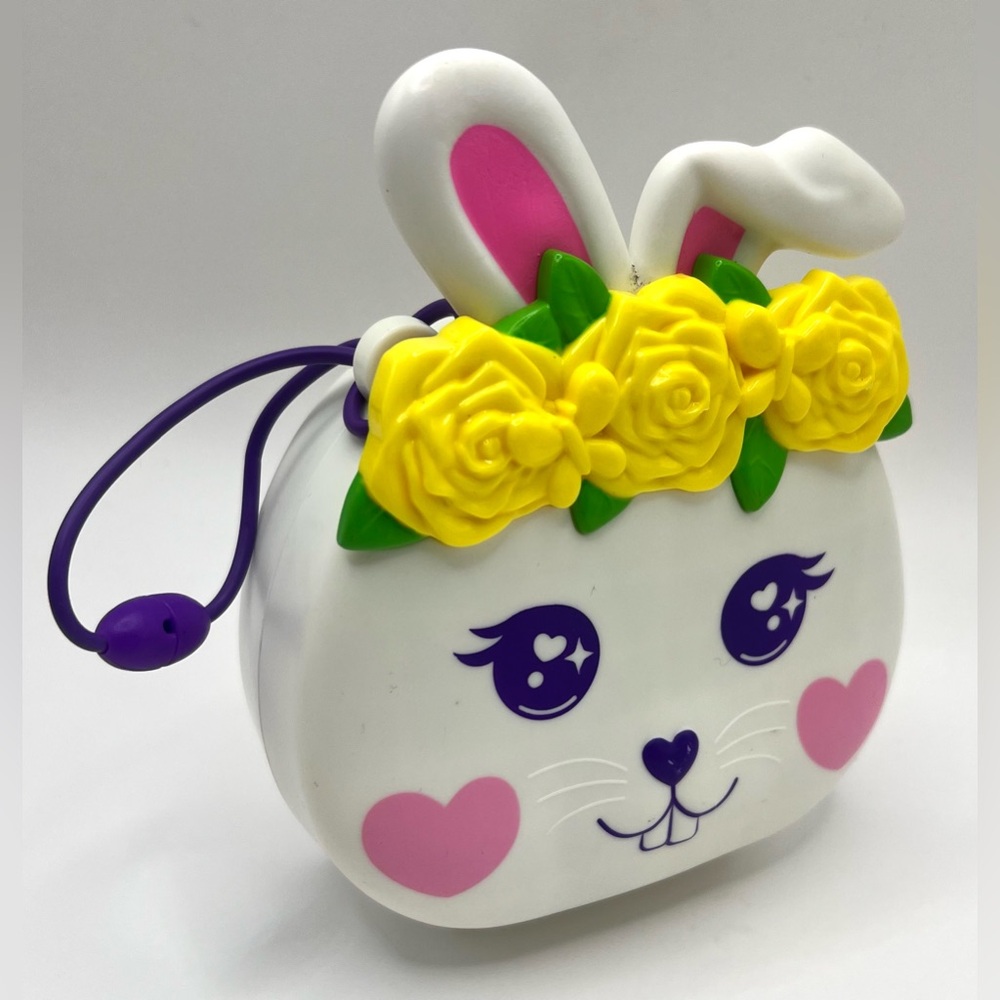 Polly Pocket- Adorable Bunny w/ Yellow Floral Crown- Two small figures included